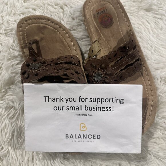 Earth Spirit womens boho strappy sandals size 9 leather upper - Picture 10 of 10